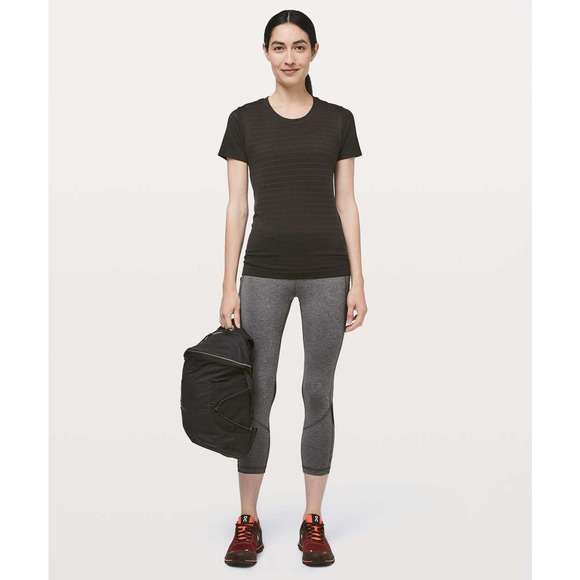 Lululemon Pace Rival 22" Crop Full-On Luxtreme Leggings Heathered Black Grey 4 - Picture 6 of 14